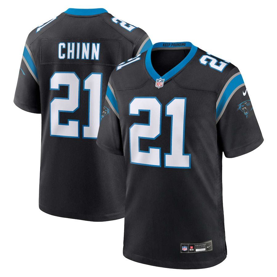 Men Carolina Panthers 21 Jeremy Chinn Nike Black Game NFL Jersey